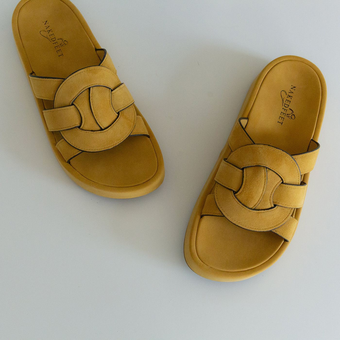 Mustard sandals for fashion women