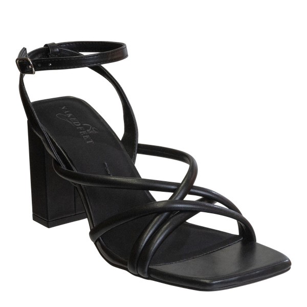 Little Mistress Black Studded Stiletto Heel Sandals | New Look