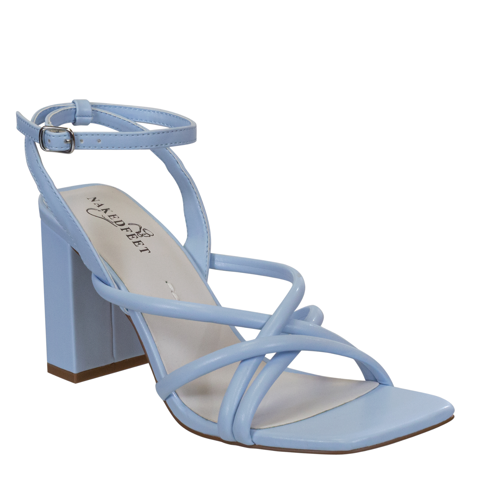 Light blue fashion high heel shoes